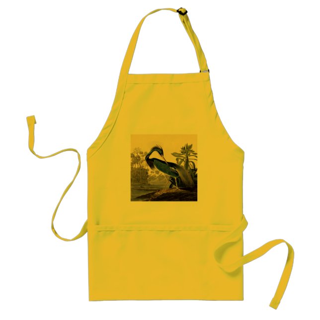 Audubon Louisiana Heron Birds America Art Adult Apron (Front)