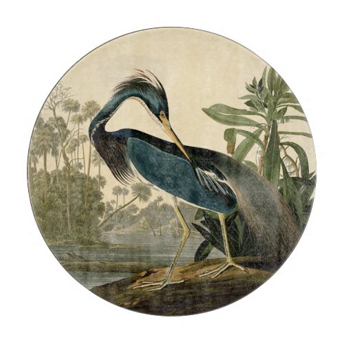 Audubon Louisiana Heron Birds America Art Cutting Board