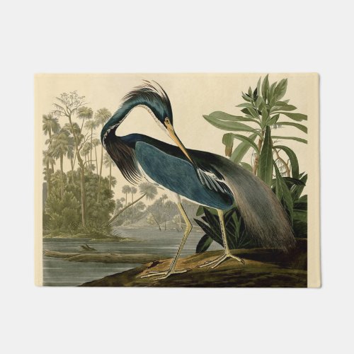 Audubon Louisiana Heron Birds America Art Doormat