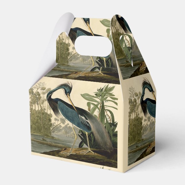 Audubon Louisiana Heron Birds America Art Favor Boxes (Front Side)