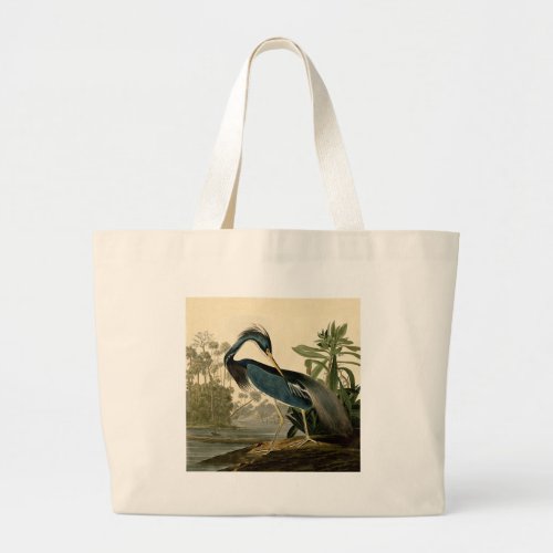 Audubon Louisiana Heron Birds America Art Large Tote Bag