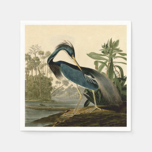 Audubon Louisiana Heron Birds America Art Napkins