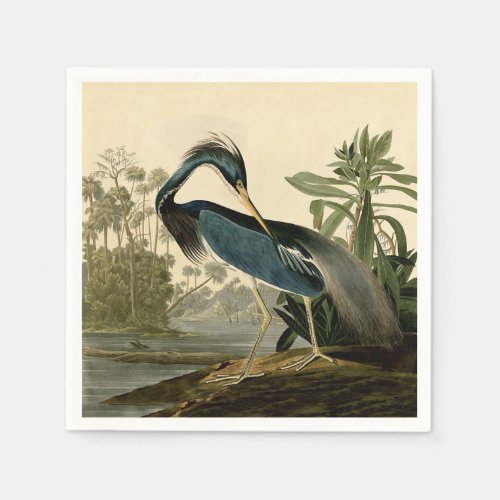 Audubon Louisiana Heron Birds America Art Napkins
