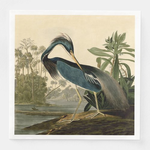 Audubon Louisiana Heron Birds America Art Paper Dinner Napkins