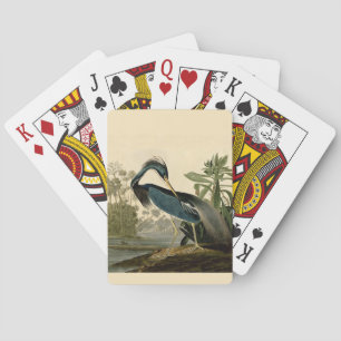 Audubon Louisiana Heron Birds America Art Poker Cards