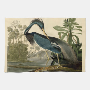 Audubon Louisiana Heron Birds America Art Towel