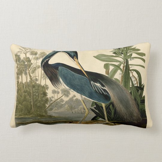 Audubon Louisiana Heron Lumbar Pillow | Zazzle.com