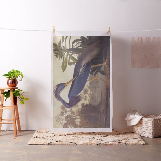 Audubon Louisiana Tri-Colored Heron  Fabric