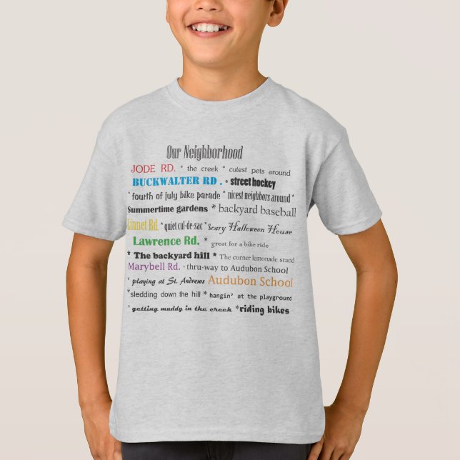 Audubon Neighborhood 1 T-Shirt (Front)