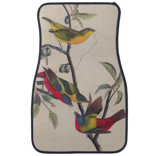 Audubon Painted Bunting Bird Wildlife Car Mat (Front)
