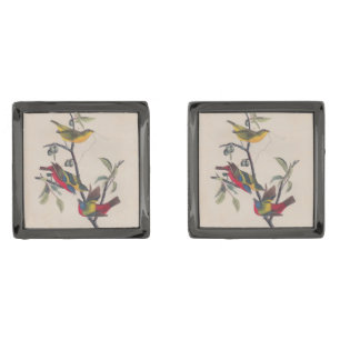 Audubon Painted Bunting Bird Wildlife Cufflinks