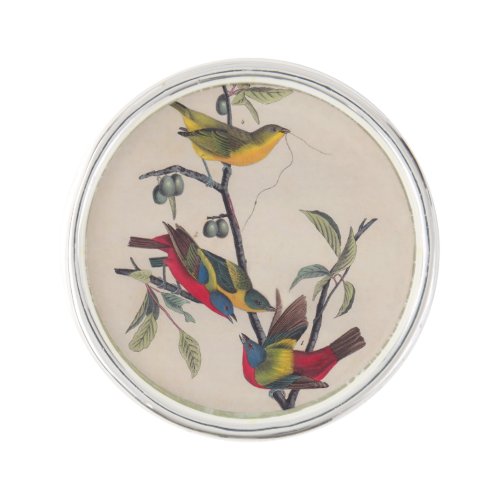 Audubon Painted Bunting Bird Wildlife Lapel Pin