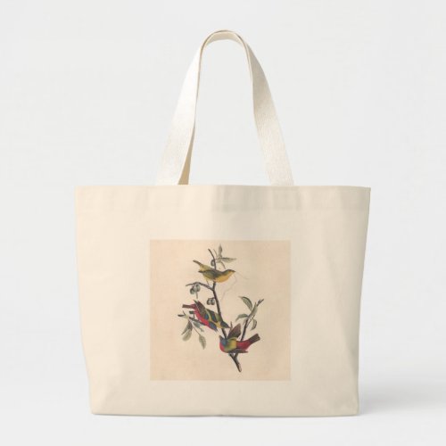 Audubon Painted Bunting Bird Wildlife Large Tote Bag