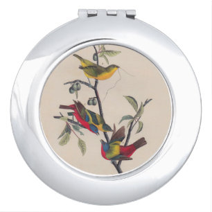Audubon Painted Bunting Bird Wildlife Mirror For Makeup