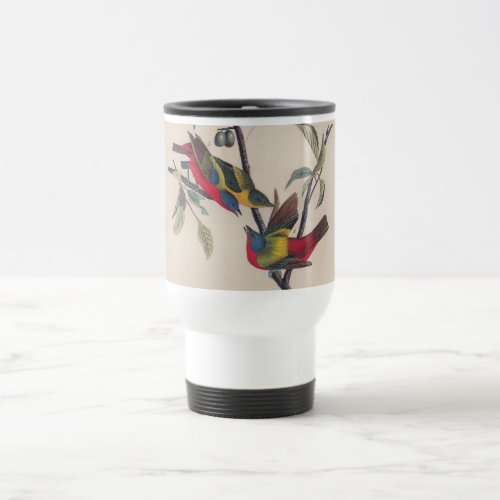 Audubon Painted Bunting Bird Wildlife Travel Mug