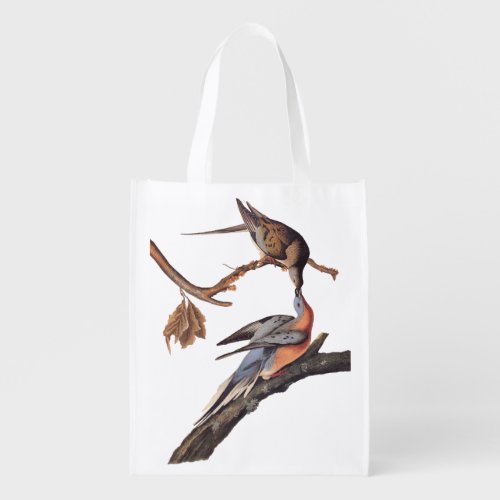 Audubon Pair of Kissing Passenger Pigeons Grocery Bag