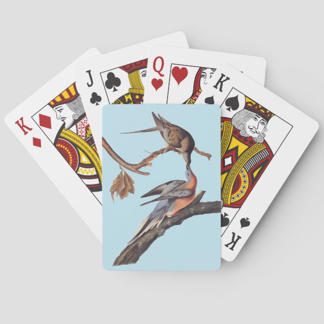 Audubon Pair of Kissing Passenger Pigeons Poker Cards (Back)