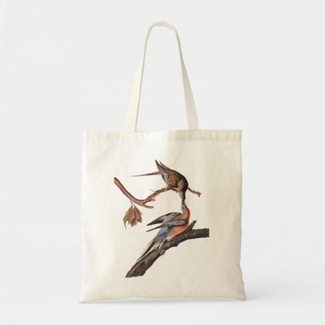Audubon Pair of Kissing Passenger Pigeons Tote Bag (Front)