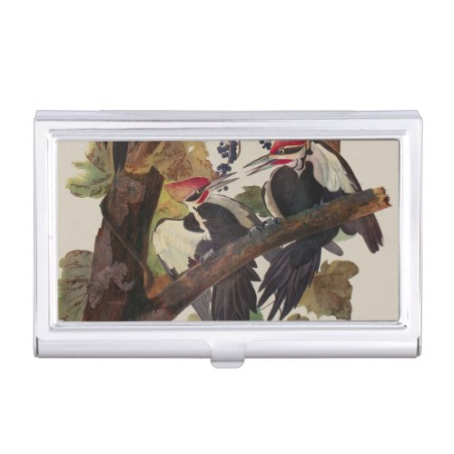 Audubon Pileated Woodpecker Bird Painting Business Card Case