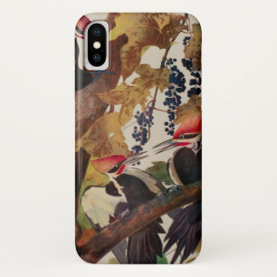 Audubon Pileated Woodpecker Bird Painting iPhone X Case