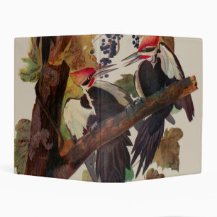 Audubon Pileated Woodpecker Bird Painting Mini Binder
