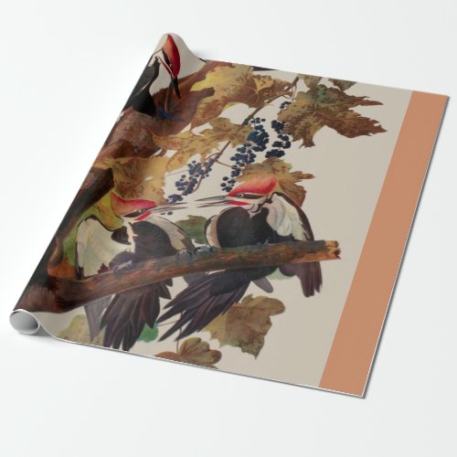 Audubon Pileated Woodpecker Bird Painting Wrapping Paper