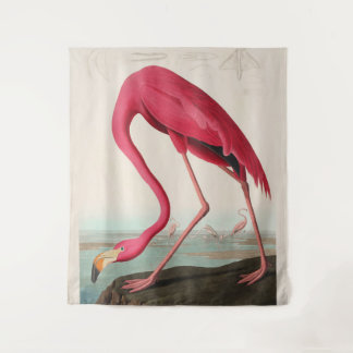 Audubon Pink American Flamingo, Plate CCCCXXXI Tapestry