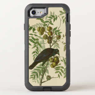 Audubon Purple Grackle Bird Print Vintage Botanic OtterBox Defender iPhone SE/8/7 Case