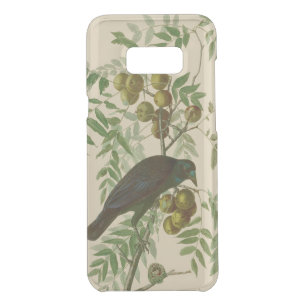 Audubon Purple Grackle Bird Print Vintage Botanic Uncommon Samsung Galaxy S8+ Case