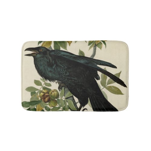 Audubon Raven Bird Classic Artwork Bath Mat