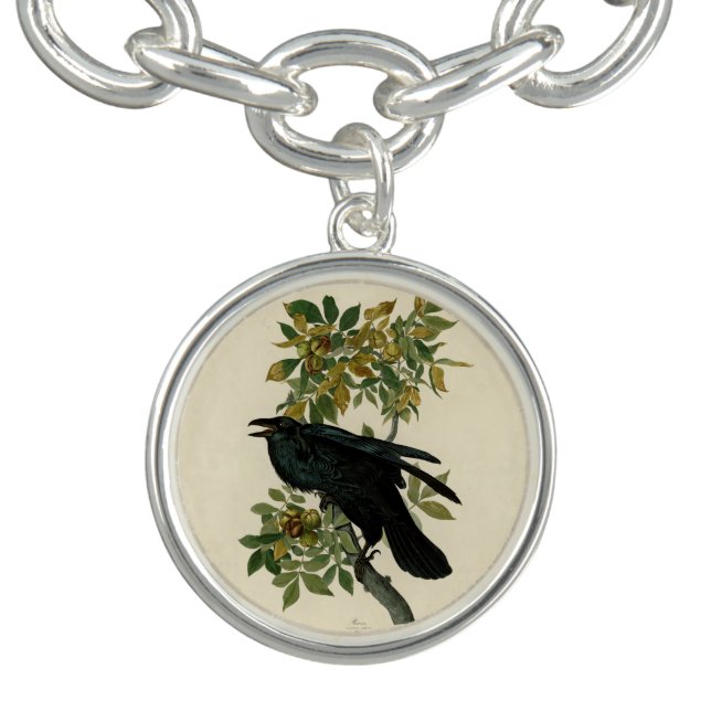 Audubon Raven Bird Classic Artwork Bracelet (Design)