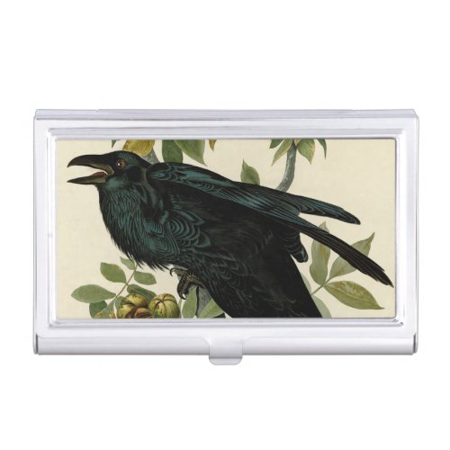 Audubon Raven Bird Classic Artwork Business Card Case