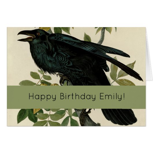 Audubon Raven Bird Classic Artwork Cards (Front Horizontal)