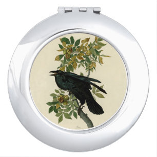 Audubon Raven Bird Classic Artwork Compact Mirror