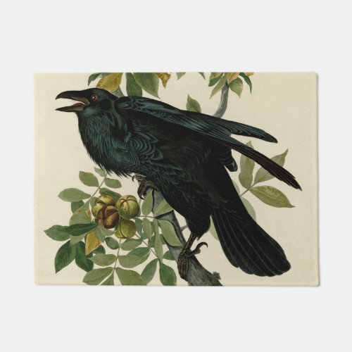 Audubon Raven Bird Classic Artwork Doormat