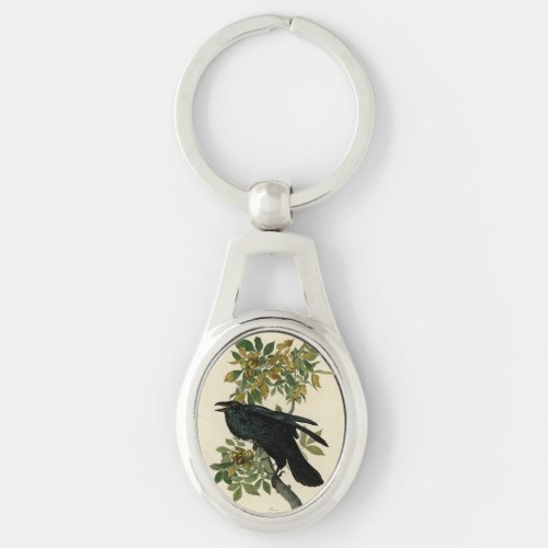 Audubon Raven Bird Classic Artwork Keychain
