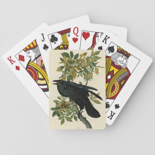 Audubon Raven Bird Classic Artwork Poker Cards