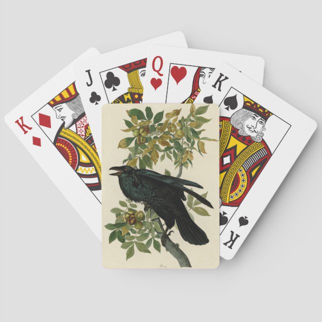 Audubon Raven Bird Classic Artwork Poker Cards (Back)
