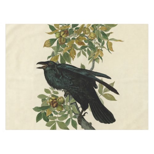 Audubon Raven Bird Classic Artwork Tablecloth