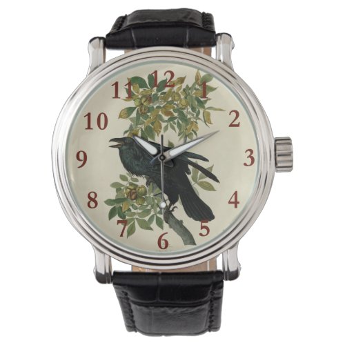 Audubon Raven Bird Classic Artwork Watch