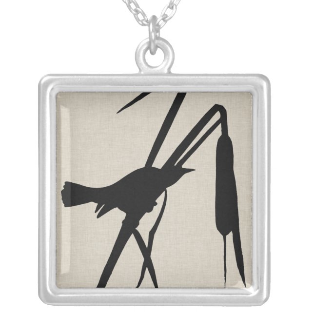 Audubon Silhouette II Silver Plated Necklace (Front)