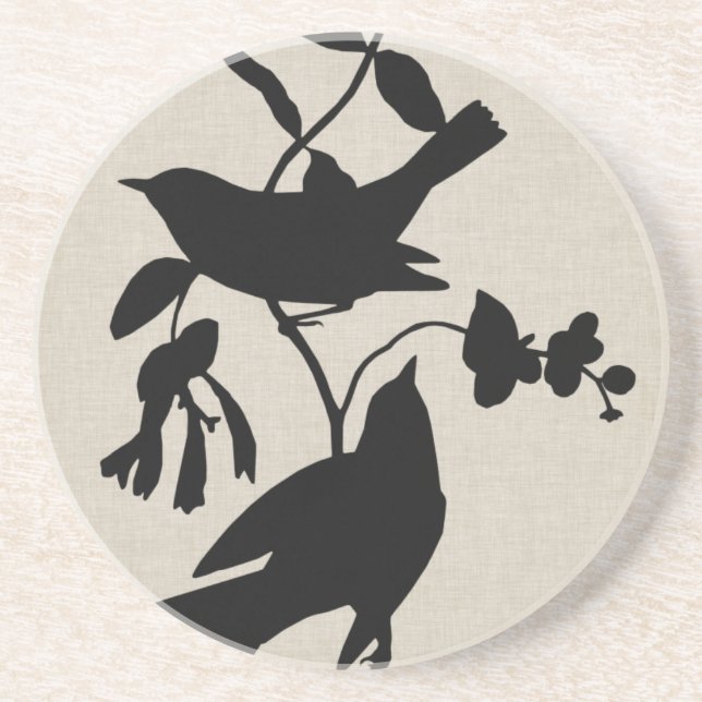 Audubon Silhouette IV Drink Coaster (Front)