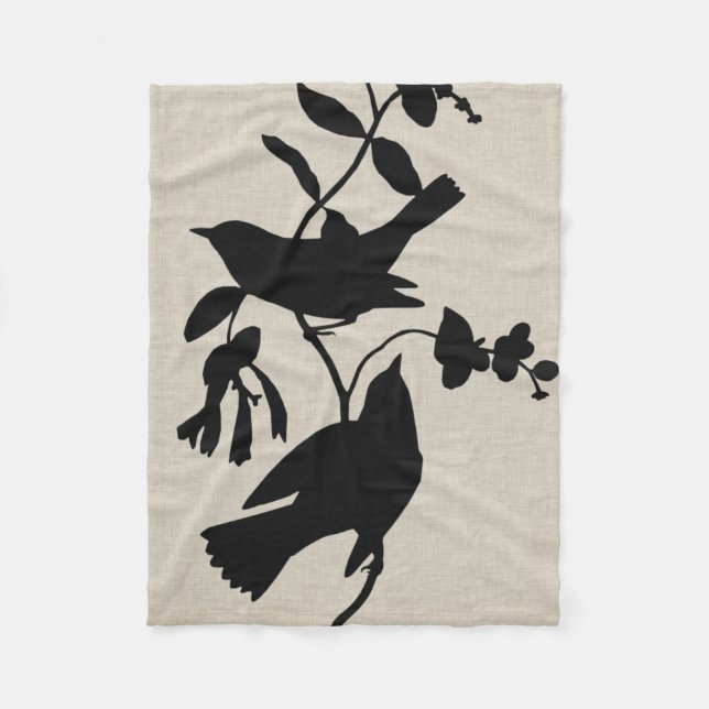 Audubon Silhouette IV Fleece Blanket (Front)