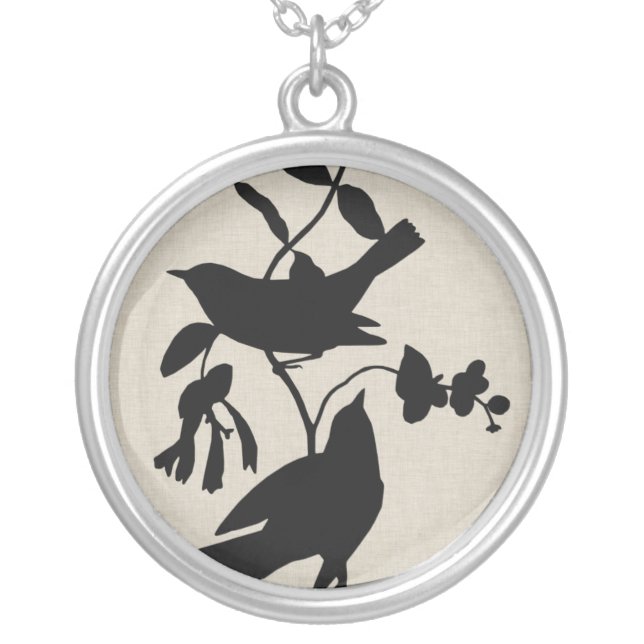 Audubon Silhouette IV Silver Plated Necklace (Front)