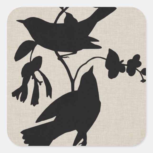 Audubon Silhouette IV Square Sticker (Front)