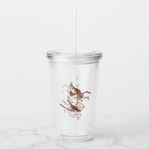 Audubon Song Sparrow with Tiny Spider Acrylic Tumbler