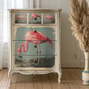 Audubon Style American Flamingo Decoupage Tissue Paper