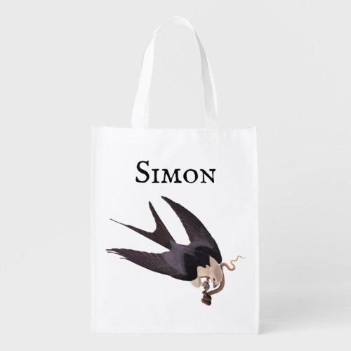 Audubon Swallow Tail Hawk with Snake Grocery Bag
