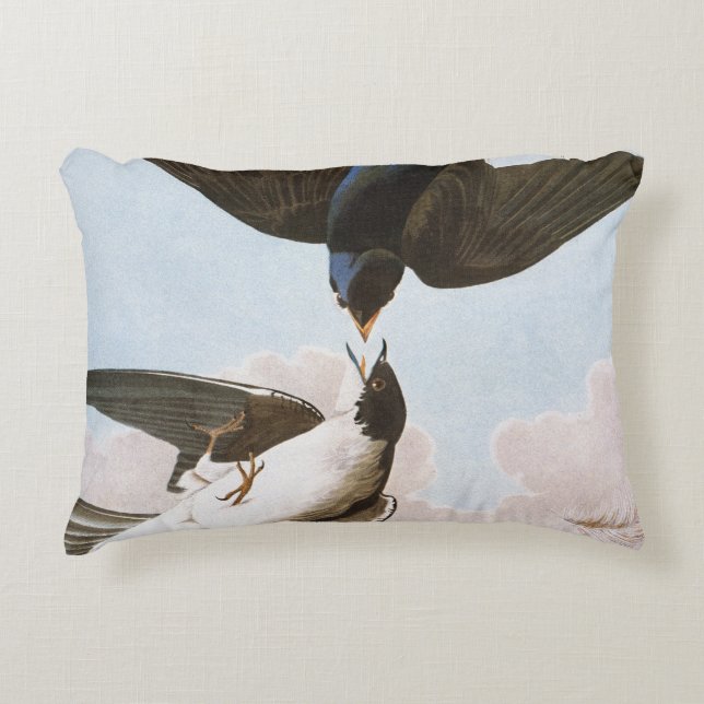 Audubon: Tree Swallow Accent Pillow (Front)