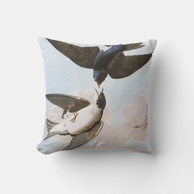 Audubon: Tree Swallow Throw Pillow (Front)